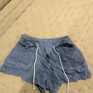 Free People Blue Cargo Shorts